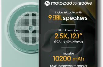 MOTOROLA pad 70 Groove 8 GB RAM 256 GB ROM 12.1 inch with Wi-Fi Only Gaming Tablet (PANTONE Blue Surf)