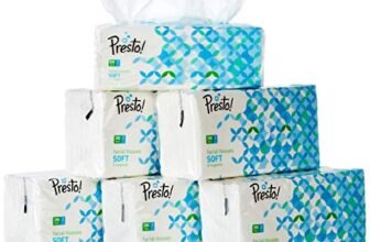 Amazon Brand – Presto! 2 Ply Facial Tissue Soft Pack | 1200 Pulls | 200 Pulls X 6 Pack | Soft And Highly Absorbent | 100% Natural Virgin Cellulose Fiber
