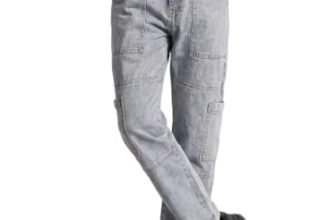 The Indian Garage Co Men Dad Fit Solid Mid-Rise Jeans Grey
