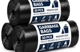 SIYA Thick Garbage Bag 19×21 Inch 90pcs (30pcs x 3Rolls) Medium Size