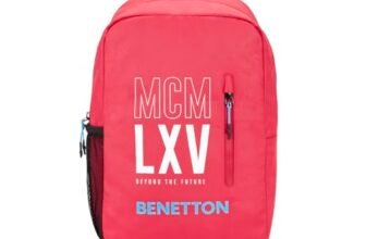 UNITED COLORS OF BENETTON Caspian 16L Polyester 2 Compartment Laptop Backpack For Unisex – Red