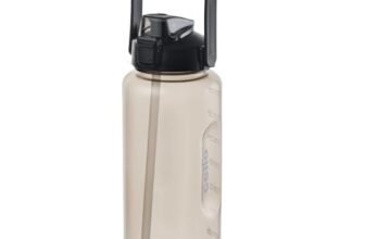 CELLO Gym Pro Large Inner Straw Sipper Water Bottle For Daily Use 2080 ml, Black | BPA Free, Reusable & Unbrakable Leakproof Easy to Carry with Handle Water Bottle For Fitness, Gym, Office & Outdoor
