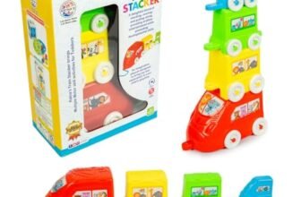 Ratna’s 3-in-1 Train Stacker, Nesting, Stacking & Pull Along Toy for Kids 1+ Years