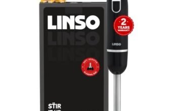 LINSO STIR 500W India’s 1st Anti-Scratch Hand Blender, 8 Speed + Turbo | 2-Year Warranty | Handheld Immersion Blender | Rust Resistant SS304 Blade | UK-Based Brand | Pure Copper DC Motor