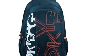 Skybags Brat Pro Max 35L Laptop Backpack (Upto 15.6″), 3 Compartments,Navy | Spacious, Rain Cover, Side Pockets, Padded Straps, Premium Fabric, College/Office/Casual Bag, Unisex, 1-Year Global Warranty