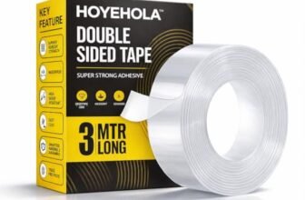 Ivy Grip Tape | Double Sided Nano Clear Gel Tape | Washable & Reusable | No-Drill Mounting Tape for Wall Decor, Hooks, Home & Car Accessories (1mm x 3m)