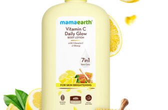 Mamaearth Vitamin C Daily Glow Body Lotion with Vitamin C & Honey for Skin Brightening(600 ml)