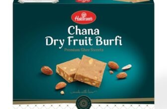 Haldiram’s Chana Dry Fruit Burfi 500g | Indian Sweets Diwali Gift Pack | Fresh Product | Made in Desi Ghee