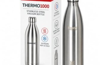 Sumeet Thermo1000 Stainless Steel Vacuum Flask 1000ml, Silver | 12-24 Hours Hot & Cold, ISI Certified, Double Walled, Leak Proof