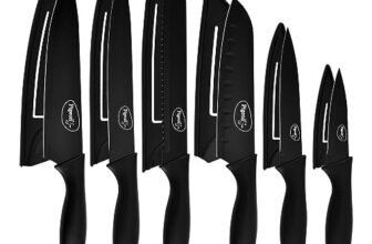 Pigeon by Stovekraft Edge Carbon Knife Set 6 Pcs (Black)