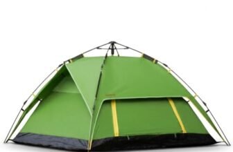 Lifelong Quick Pop-up Camping Tent with Glass Fiber Tent Poles, Superior Air Ventilation, Waterproof with PU Coating for Air Tent-House, Portable & Foldable for Camping 2 Person Green
