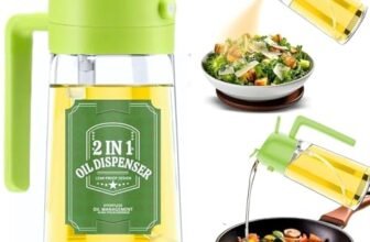 Oil Spray Bottle 500 ml Kitchen Cooking Dispenser with Pouring Spout