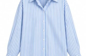 Women’s Cotton Blend Vertical Striped Casual Shirt with Classic Collar, Full Sleeves, and Button Down Front, Office, Casual Outfits, and Layering (in, Alpha, S, Blue)