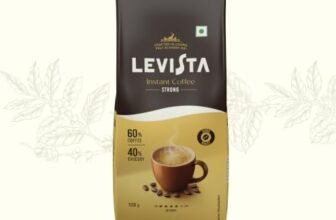 Levista Strong Instant Coffee (100 Gram Pouch) | Premium Blend of 60% Coffee & 40% Chicory| Caffeine Coffee with Rich Bold Flavour for an Energising Experience
