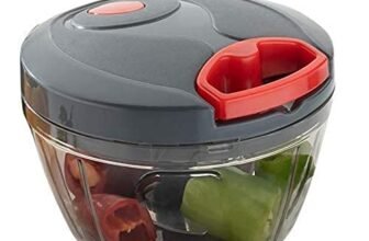 SORATH 3 Blade Maual Chopper Mini Handy and Compact Chopper for Effortlessly Chopping Vegetables and Fruits for Your Kitchen