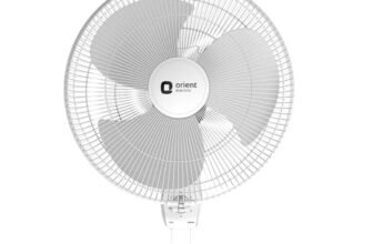 Orient Electric Wall 97 | High Speed Wall Fan for Home | 100% Copper Motor | 90 Degree Oscillation with Tilt Mechanism | 3 Speed Pull Cord | Thermal Overload Protection | Military Grade Guard | White