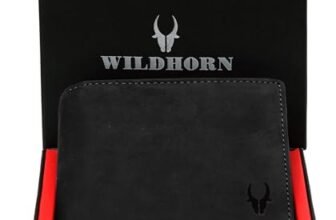 WildHorn Men Leather RFID Protected Wallet, Black