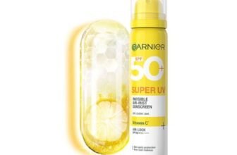 Garnier SuperUV Invisible Air Mist Sunscreen SPF50 PA++++ UVA/B, 75ml | Application over Makeup Sunscreen Spray | In-Vivo tested | For All Skin Types | Lightweight | For Men & Women