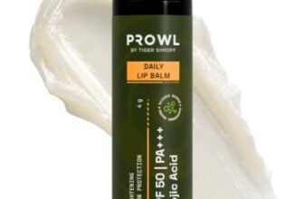 PROWL by Tiger Shroff SPF 50 PA+++ Lightening Lip Balm For Men | Kojic Acid | Moisturising Lipbalm For Man Dark Lips & Brightening Pigmented Dry Lips | Pigmentation Removal Care | Vanilla Coffee | 4g