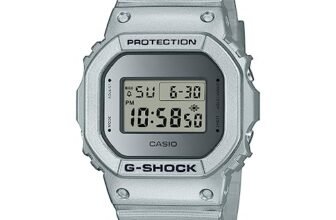 Casio G-Shock DW-5600FF-8DR Silver Digital Dial Silver Resin Strap Men’s Watch Shock and 200M Water Resistant G1408