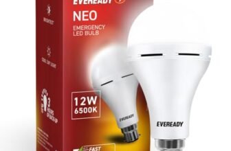 EVEREADY 12W Emergency Inverter LED Bulb, Rechargeable, B22 | 4 Hour Battery Backup, Ideal for Powercuts, Energy Efficient, Cool Day Light (6500K)