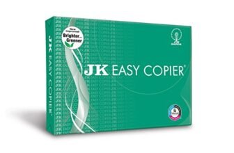 JK Easy Copier Paper | A4 Size | 70 GSM | 500 Sheets | White Paper, 1 Ream | For Laserjet & Inkjet Printer | Fast Drying | Both Side Print | Eco Friendly | ColorLok (Pack of 1) | One Ream