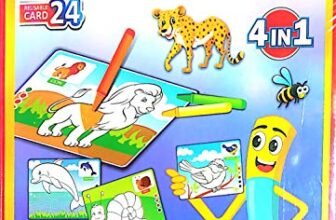 KV Toys Washable Coloring Mat for Kids with Reusable DIY Alphabet Drawing Sheet, Color Sketch Pens, Educational Learning Activity Toy for Boys & Girls Age 3+ Years, Travel-Friendly Creative Play Set