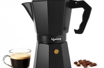 Lifelong 2-in-1 Moka Pot 300ml Coffee Maker | 6 Cup Stovetop & Induction Espresso Maker | Coffee Maker for Home | South Indian Kaapi Maker | For Ground Coffee | Cool Touch Handle (LLCMM01)
