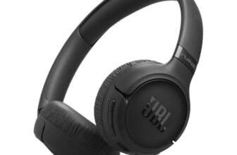 JBL Tune 680 NC Wireless On-Ear Headphones with Adaptive Noise Cancelling, Smart Ambient, Up to 76 Hours Battery Life with Quick Charge Function, Google Fast Pair, Microsoft Swift Pair, Black