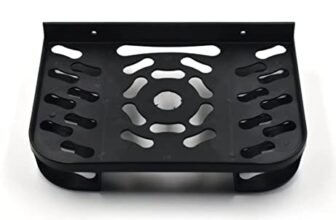 Sorath Tv Set Top Box Stand With Remote Holder Wall Mount Shelf Dth Stand For Wifi Router Stand All Type Of Set Top Box| Dth Stand With Double Remote Holder (Powder Coated,Black) – Plastic