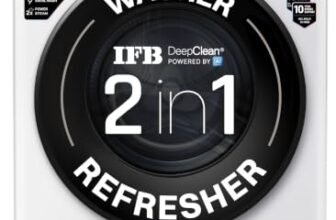 IFB 7 Kg 5 Star, 9 Swirl Wash, Steam Refresh, Eco Inverter Motor, WiFi Enabled, DeepClean® Ai Powered Fully Automatic Front Load Washing Machine(SERENA VXN 7012, 2X Power Steam®,Inbuilt Heater,White)