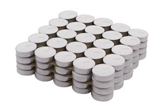 Amazon Brand – Solimo Wax Tealight Candles (Set of 100, Unscented)