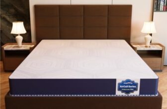 SleepyHug AirCell Ortho Luxe Plus 6 inch Orthopedic Mattress CoolFlow Memory Foam Mattress with Honeycomb Grid Perfect for Queen size Bed, for Back Pain Relief Firm yet Soft, Removable Cover (78x60x6)