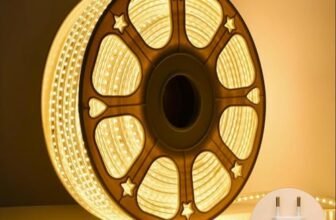 MoonlitDreams 10M LED Rope Light | 120 LEDs/M Waterproof Strip Light | Warm White Flexible Cove Light for False Ceiling, Balcony, Bedroom, & Indoor Outdoor Decoration | Plug & Play Decorative Light