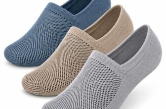 QNIMSWAM Loafer Socks for Men, Cotton No Show Low Cut Socks with Anti-Slip Heel Grip, Breathable Invisible Footies for Sneakers, Loafers, Casual Shoes & Daily Wear, Blue, Beige, Grey, 3