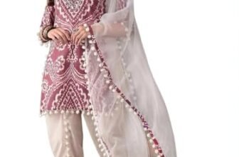 ishin Ethnic Motifs Printed Mirror Work Straight Fusion Kurta with Dhoti Pants & Dupatta
