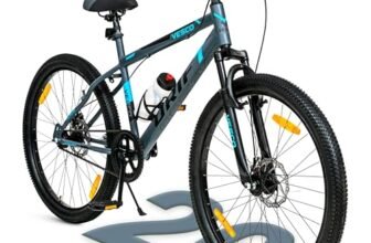 VESCO Drift 26 T MTB Cycle for Men with Front Suspension/Disc Brake/Single Speed Mountain Bicycle | Ideal for Adult & Boys (Grey),18 inches