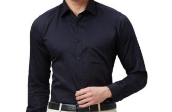 Raymond Men Solid Formal Dark Blue Shirt