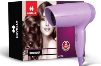 Havells 1000W Hair Dryer|Blow Dry for Men & Women|2 Temperature Settings|Travel Friendly|360° Radial Inlet| ThermoProtect Feature| HD1702