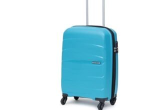 YAYAVAR Cabin- 57 CM, 360 Degree Rotating Wheels,Polypropylene Material,Hard Luggage with Telescopic Handle and Combination Locking Mechanism, Moscow-(S,Teal)