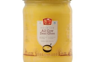 Rishi Sagar ghee a2 desi cow ghee Bilona Method 500 ML Glass | Keto & Gut Friendly Everyday use | Immunity Booster A2 Cow Ghee