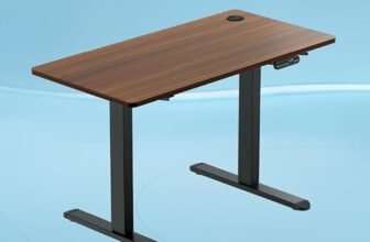 The Sleep Company – AeroPlus Electric Height Adjustable Desk | Ergonomic Work from Home Table | 4 Memory Presets | 2 Years Warranty | 1600 x 700 Thick Top | Free Installation | Wooden & Black