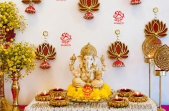 BENAVJI Presents Handmade MDF Wood Lotus Hangings Jhumki Style for Diwali Home Decor Temples Mandir Pooja Rooms All Festival Decorations Pink Color Lotus Pack of 6