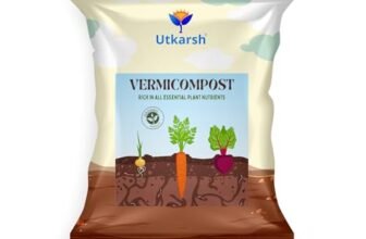 Utkarsh Vermicompost 5 Kg 100% Natural Organic Fertilizer Manure for Plants, Nutrient Rich Compost for Home Garden, Ideal for All Gardening Use, Improves Plant Health, Water Retention & Soil Quality