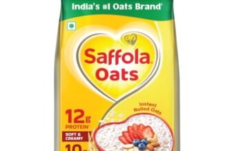 Saffola Oats, 2kg, 13g High Protein, 10g High Fibre | Instant Rolled Oats | Soft and Creamy | Helps manage weight