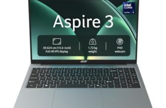 Acer Aspire 3 AI PC Intel Core Ultra 5 115U, 16GB DDR5 RAM/512GB SSD, 15.6″ FHD IPS Display, Win 11Home, Steel Grey, 1.72 Kg, A325-55, Backlit Keyboard, Thin & Light Laptop