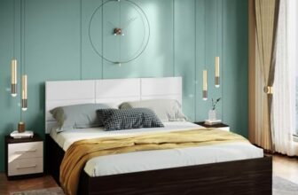 Interio by Godrej Bed Upmods White Chocolate King Size Engineered Wood Bed with Box Storage, 1-Year Warranty, Cinnamon, Metal & Particle Board
