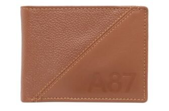 Aeropostale Men’s SLIMFOLD Wallet Tucson – Tan | Pebbled Leather | Formal & Minimalist Carry | Ideal for Gifting
