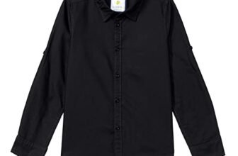 Amazon Brand – Symbol Boy’s Cotton Regular Shirt (SYMAW22SHR02_Black 6-7 Years)