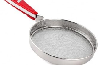 Zensil Stainless Steel 20 CM Papad Fry Roaster | Gas Stove Jali, Papad Roaster, Roti/Phulka Grill, Wire Mesh Roasting Net with Heat Resistant Handle for Papad, Baingan Bharta & Barbeque (No. 8)